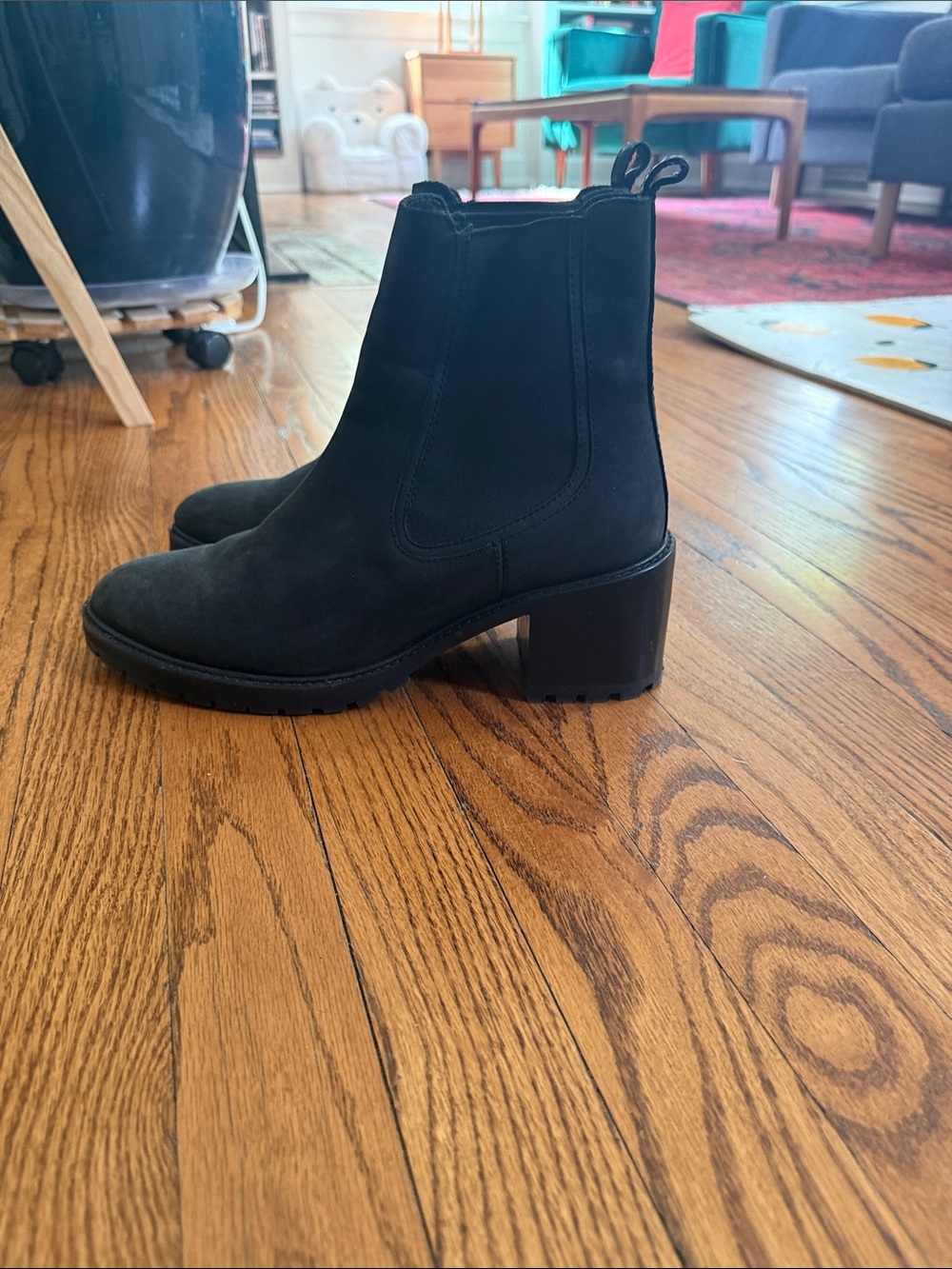 Thursday Boots Women’s Black Chelsea Block Heel Boot
